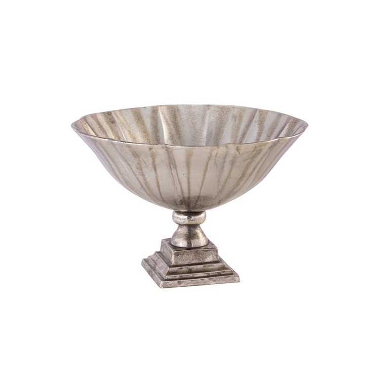 Ваза 25302-44/VA, металл, Vintage silver, ROOMERS FURNITURE