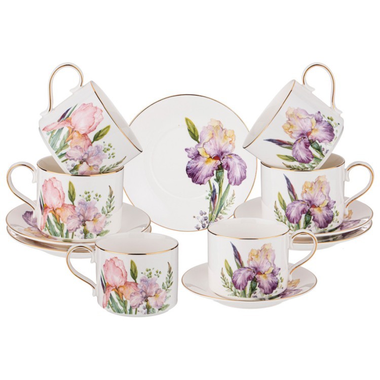 Чайный набор lefard "irises" на 6 пер. 12 пр. 300 мл, разноцветный (590-470-11) 