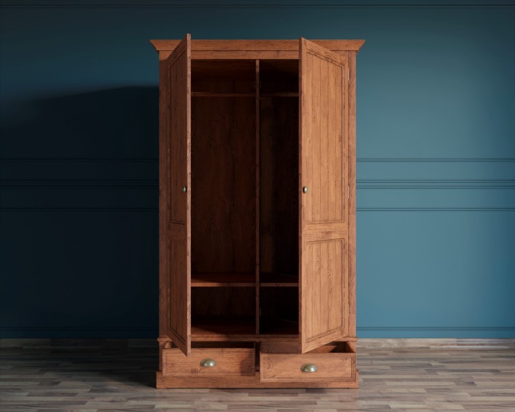 Шкаф двустворчатый Palermo natural арт PL1027OAK PL1027OAK-ET Шкаф двустворчатый Palermo natural арт PL1027OAK PL1027OAK-ET