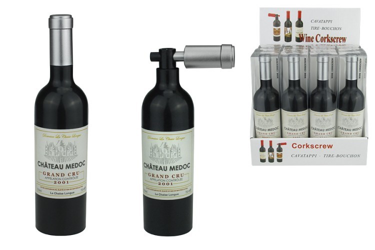 Бутылка-штопор с серебряной пробкой - WT600712PS-AL Wine Tools