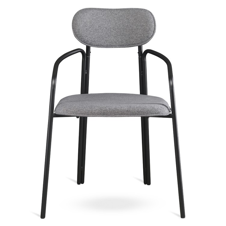 Стул ror, round, рогожка, черный/серый (74441)