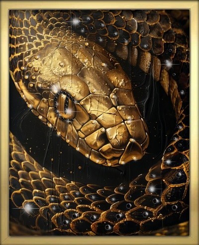 Картина ЗМЕЙ СИЯНИЕ с кристаллами Swarovski (3086)
