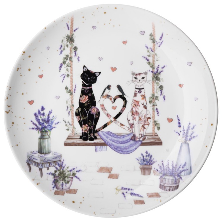 Набор посуды обеденный lefard "лавандовые коты" на 4 пер. 16 пр. Lefard (425-170)