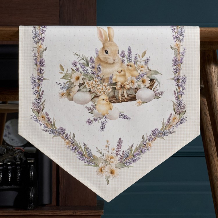 Дорожка "лавандовая весна" 45х215см, 100% хлопок, твил Lefard (850-768-31)