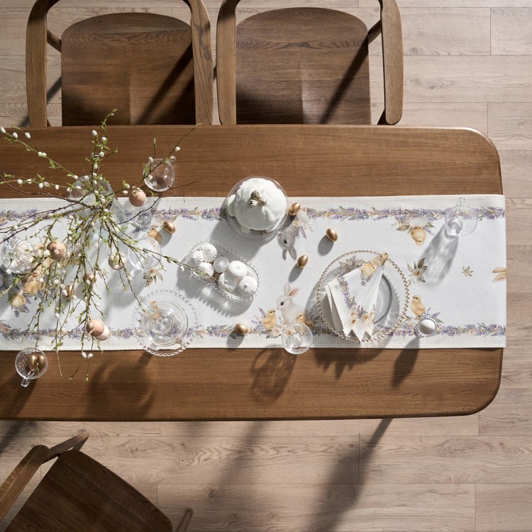 Дорожка "лавандовая весна" 45х215см, 100% хлопок, твил Lefard (850-768-31)