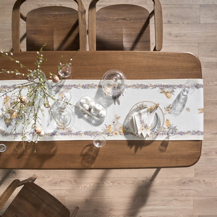 Дорожка "лавандовая весна" 45х215см, 100% хлопок, твил Lefard (850-768-31)