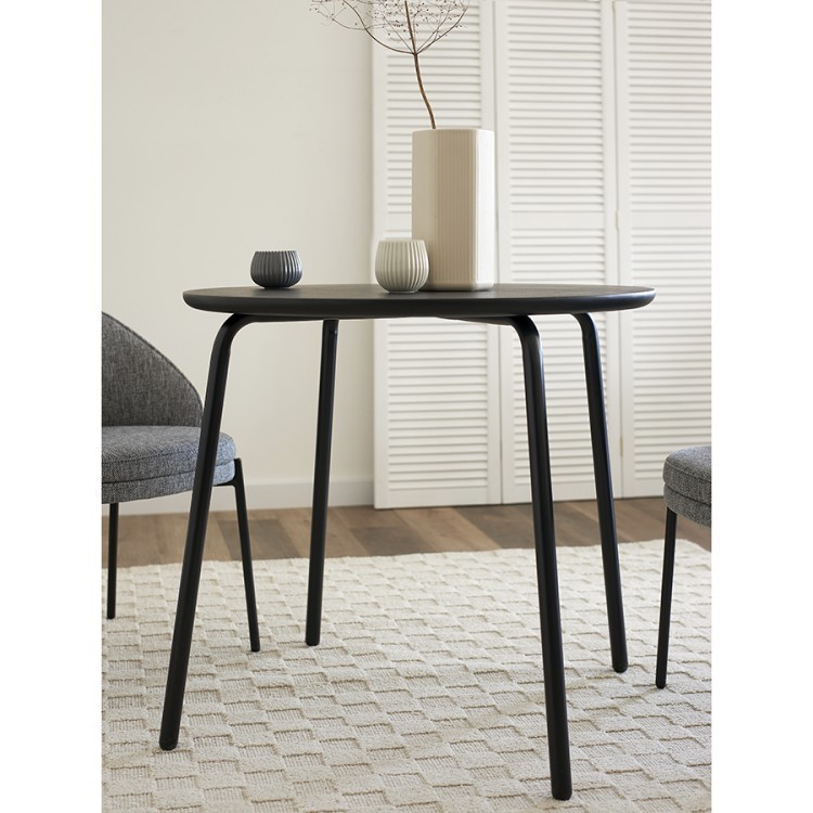 Стол обеденный round, D80 см, черный (77794)