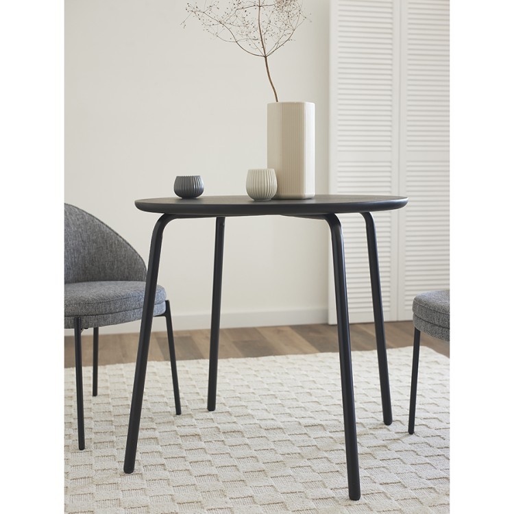 Стол обеденный round, D80 см, черный (77794)