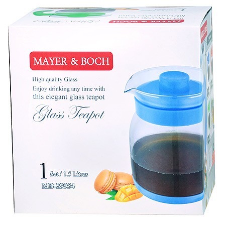Чайник заварочный зел1,5 л стекло Mayer&Boch (29954-2)