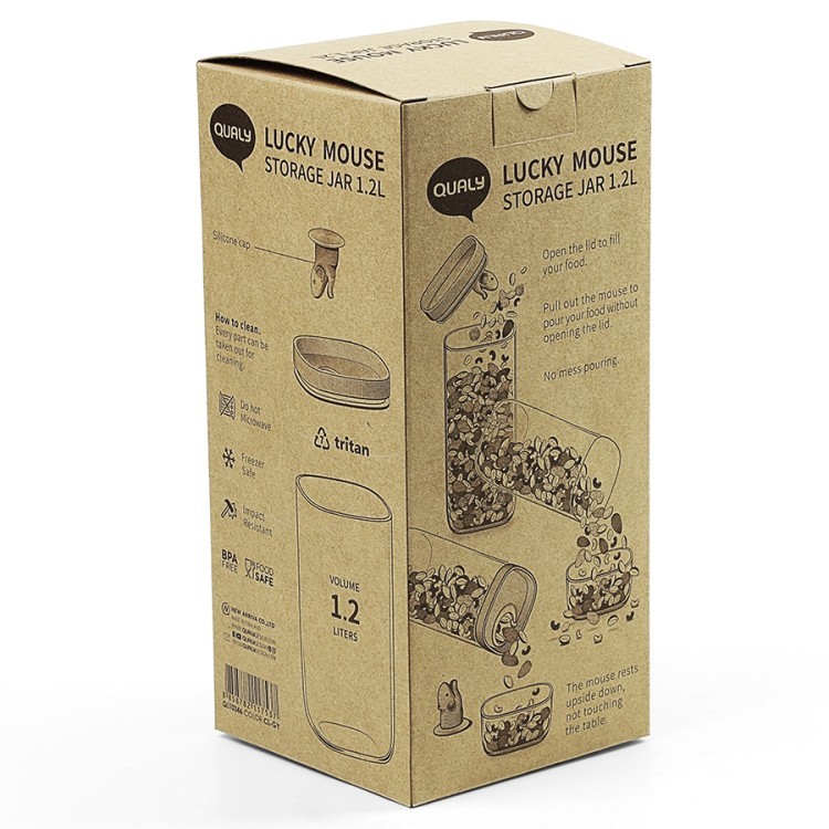 Контейнер для пищевых продуктов lucky mouse, 1,2 л (68791) Контейнер для пищевых продуктов lucky mouse, 1,2 л (68791)