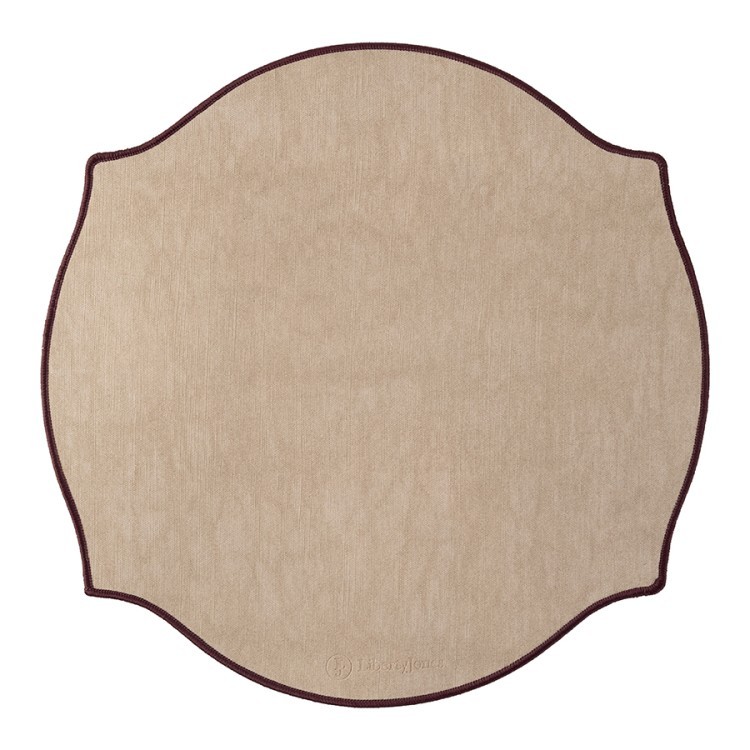 Салфетка сервировочная etica, D38 см, бежево-розовая (80267)