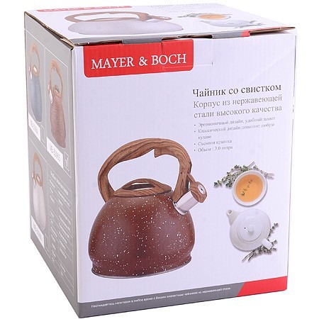 Чайник 3 л со свистком нерж Mayer&Boch (30966)