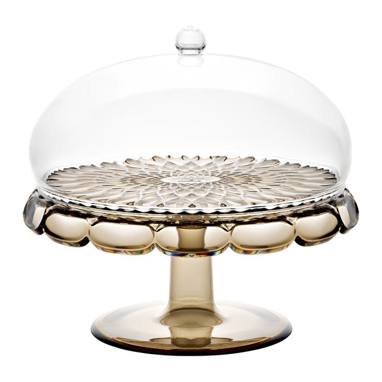 Блюдо для торта с крышкой vanity, D30 см, коричневое (79080)
