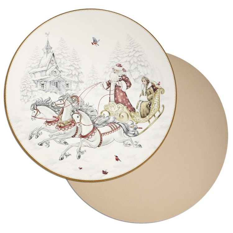 Набор подстановочных салфеток "морозко" из 2 шт., диаметр=38 см Lefard (771-143)