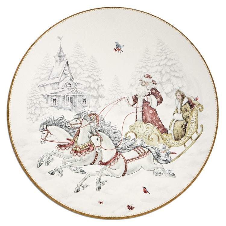 Набор подстановочных салфеток "морозко" из 2 шт., диаметр=38 см Lefard (771-143)