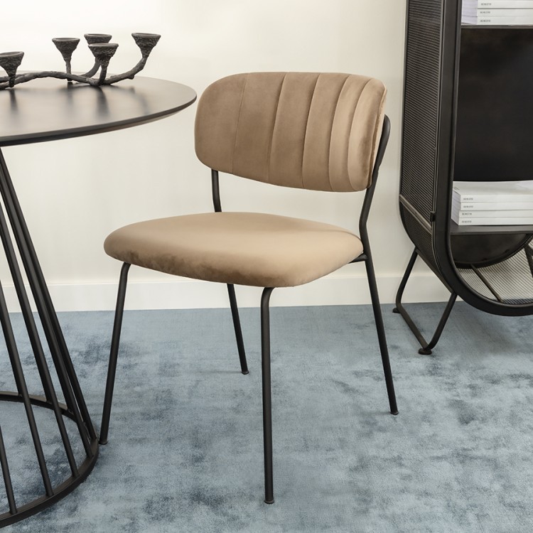 Стул eirill, велюр, светло-коричневый (75792)