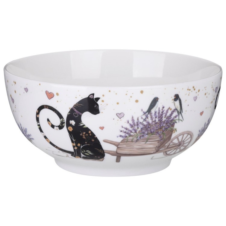 Салатник lefard "лавандовые коты" 15*7 см 730 мл Lefard (425-169)