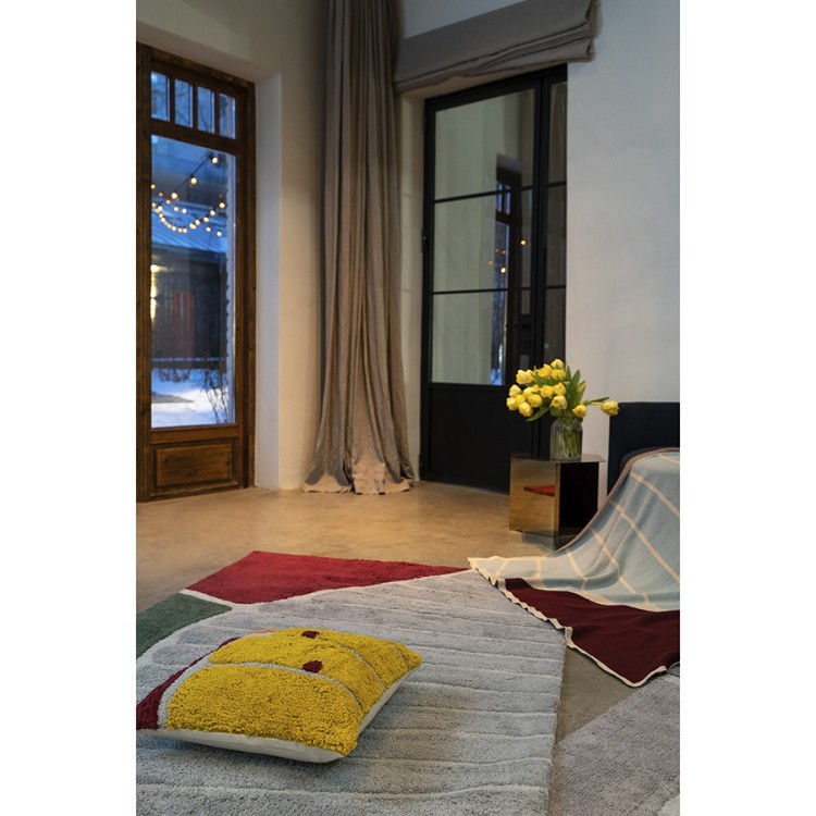 Чехол на подушку с рисунком tea plantation горчичного цвета из коллекции terra, 45х45 см (74514)