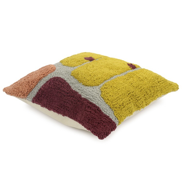 Чехол на подушку с рисунком tea plantation горчичного цвета из коллекции terra, 45х45 см (74514)