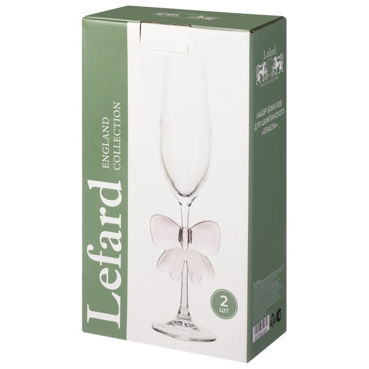 Набор бокалов для шампанского "venezia" из 2 шт. 180 мл Lefard (685-166)