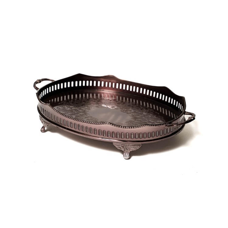 Поднос 8008HNDL/N, латунь, нержавеющая сталь, Bronze, ROOMERS TABLEWARE