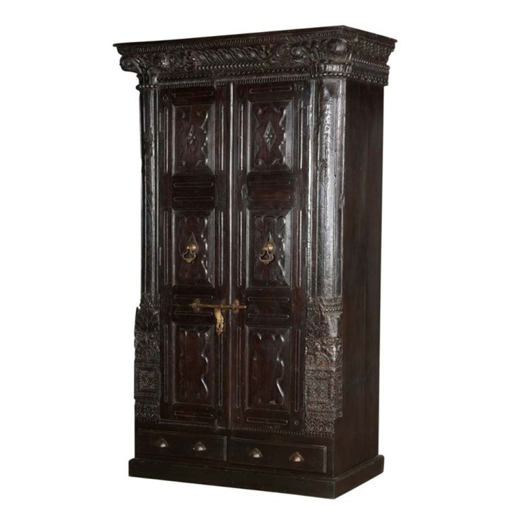 Шкаф PR51183A, Тиковое дерево, dark brown, ROOMERS ANTIQUE