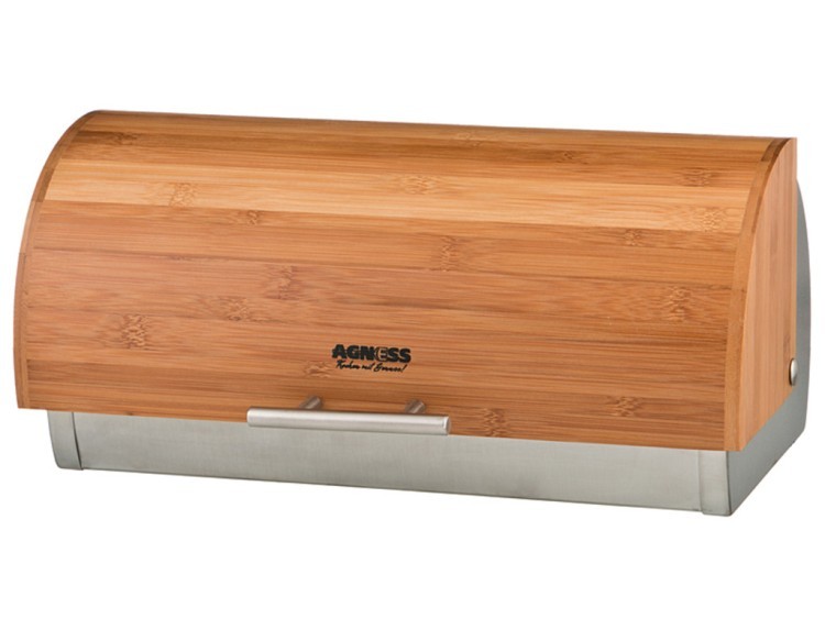 Хлебница нжс с деревянной крышкой 36*21*17 см. Powise Industrial (938-022) 