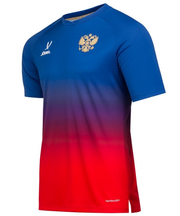Футболка разминочная JOGEL NATIONAL PerFormDRY Pre-Match Tee, сине-красный (2110091)