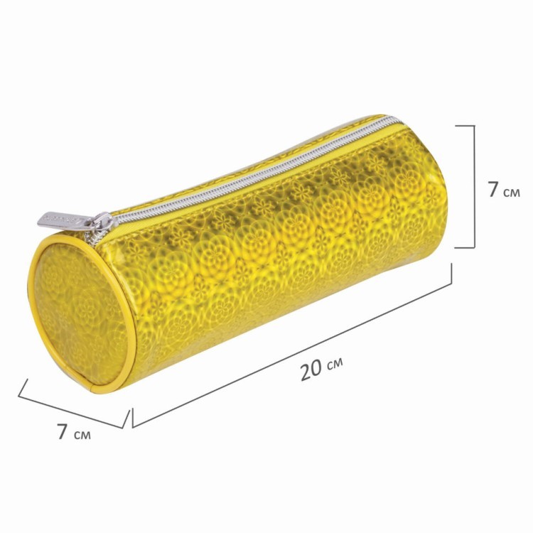 Пенал тубус Brauberg Glitter Gold 229016 (66672)