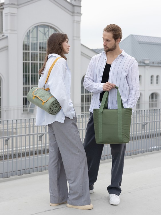 Плед для пикника и отдыха на пляже smart picnic, шалфей (79193)