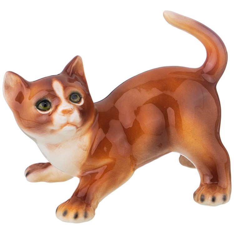 Декоративное изделие "рыжий котенок" высота=17 см Ceramiche Boxer (293-092)