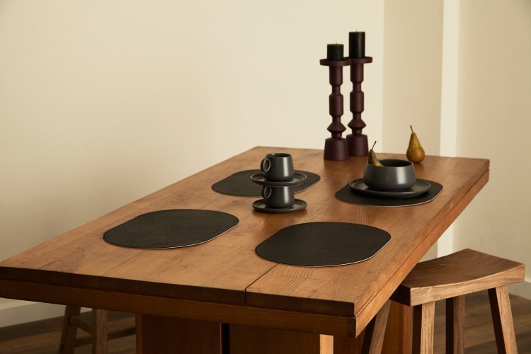 Салфетка сервировочная pool, 30х45 см, черная/светло-серая (80105)