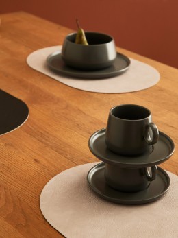 Салфетка сервировочная pool, 30х45 см, черная/светло-серая (80105)