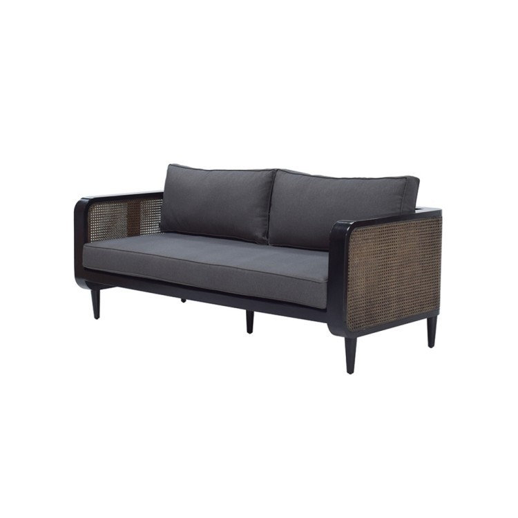 Диван Jamuju2.5seater, ротанг, текстиль, grey, ROOMERS FURNITURE
