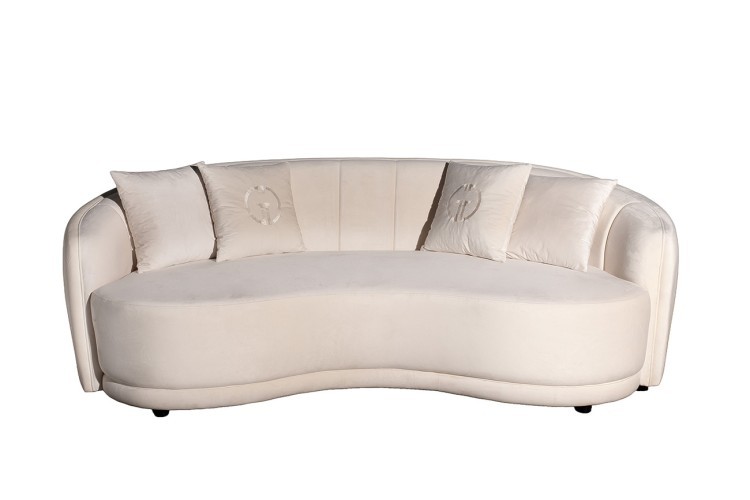 Диван трехместный бежевый 233*106*79см (без канта) (TT-00015090)