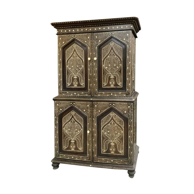 Шкаф PR015, Тиковое дерево, слоновая кость, dark brown, ROOMERS FURNITURE
