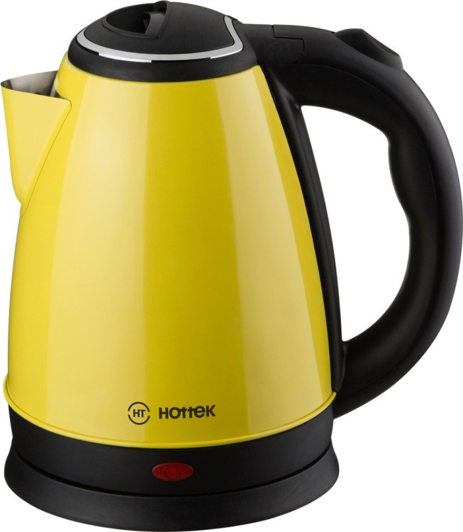 Чайник электрический из нерж.стали hottek ht-970-004 1,8л, 1800 вт желтый (кор=12шт.) HOTTEK (970-004)