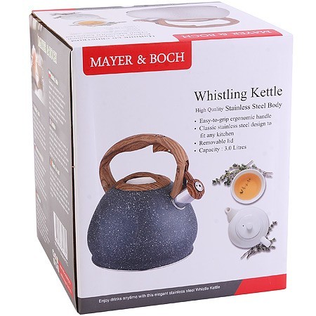 Чайник 3 л со свистком нерж Mayer&Boch (30964)