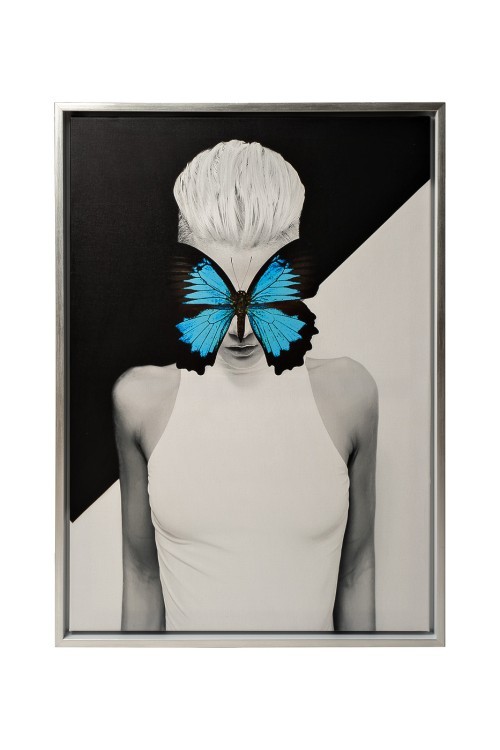 Постер "Девушка с бабочкой" 70*100 см, багет кэнвес (TT-00008140)