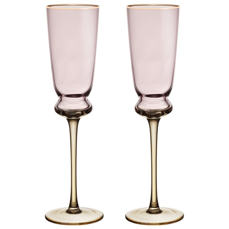Набор бокалов для шампанского "twist & shine" pink, 2 шт/210 мл Lefard (687-001)