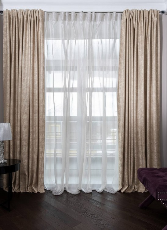 Портьера HOUSTON бежевый 275*260см (TT-00016083)