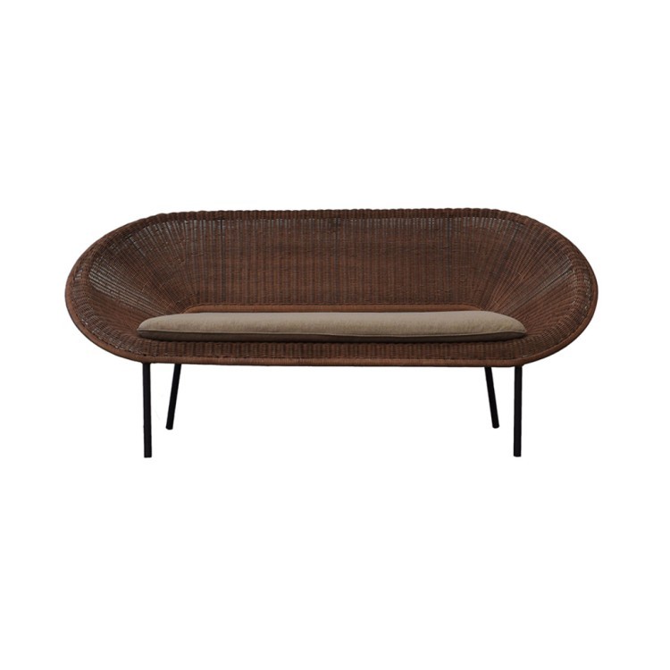 Диван LexiSofa, ротанг, текстиль, beige, ROOMERS FURNITURE