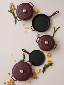 Сотейник с крышкой из коллекции "Шеффилд", D30 см, 4 л, бургунди (80253)