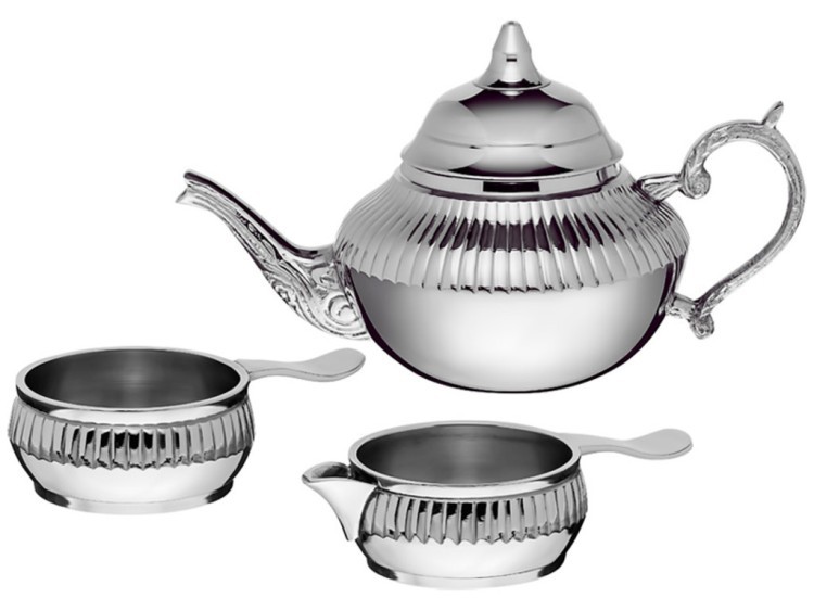 Чайный набор "эгоист": чайник, сахарница, молочник (кор=20набор.) Global Indian (882-065)