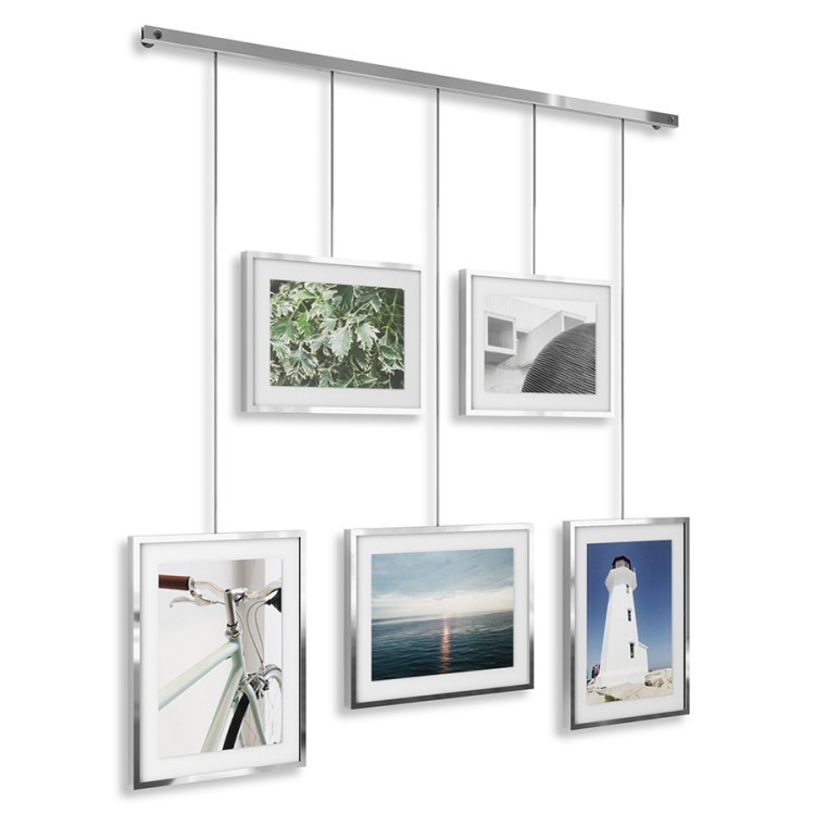 Панно для фотографий exhibit, хром, 5 эл. (68097)