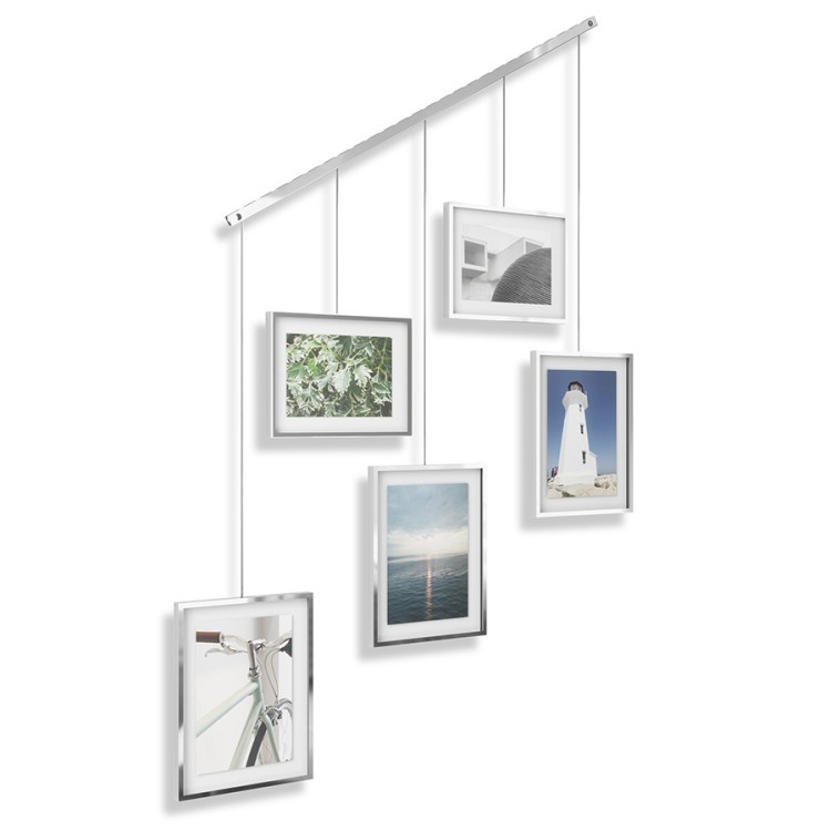 Панно для фотографий exhibit, хром, 5 эл. (68097)