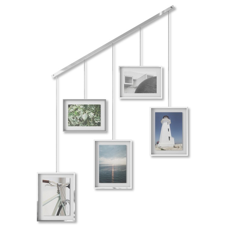 Панно для фотографий exhibit, хром, 5 эл. (68097)