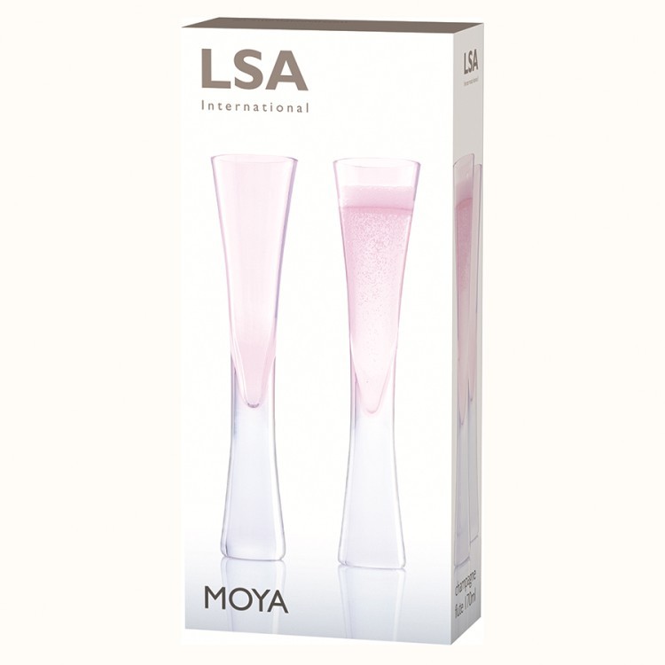 Набор бокалов для шампанского moya, 2 шт, 170 мл, розовый (64070)