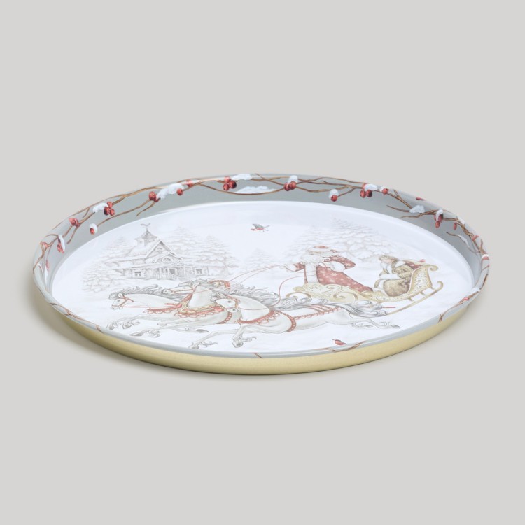 Поднос сервировочный agness "морозко" 33*2,1 см Agness (898-239)