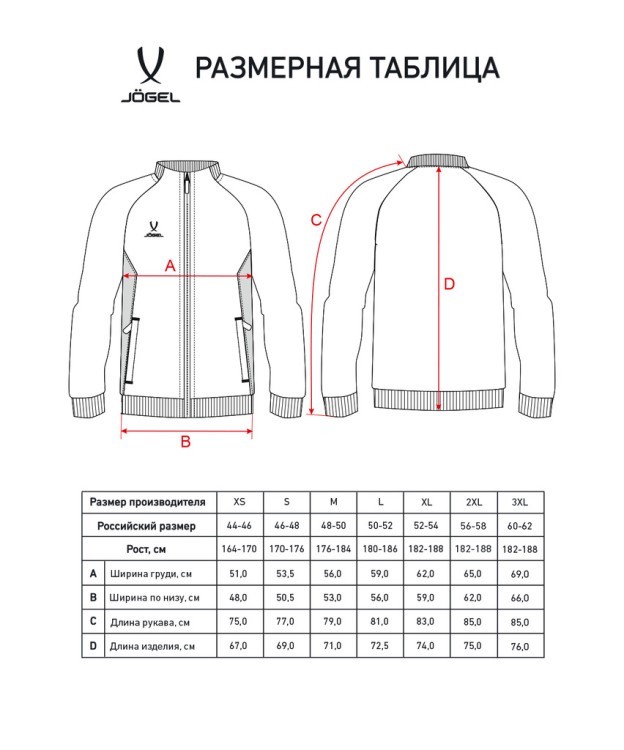 Джемпер тренировочный на молнии JÖGEL PREMIER PerFormDRY Training FZ Jacket, красный (2122354) Джемпер тренировочный на молнии JÖGEL PREMIER PerFormDRY Training FZ Jacket, красный (2122354)